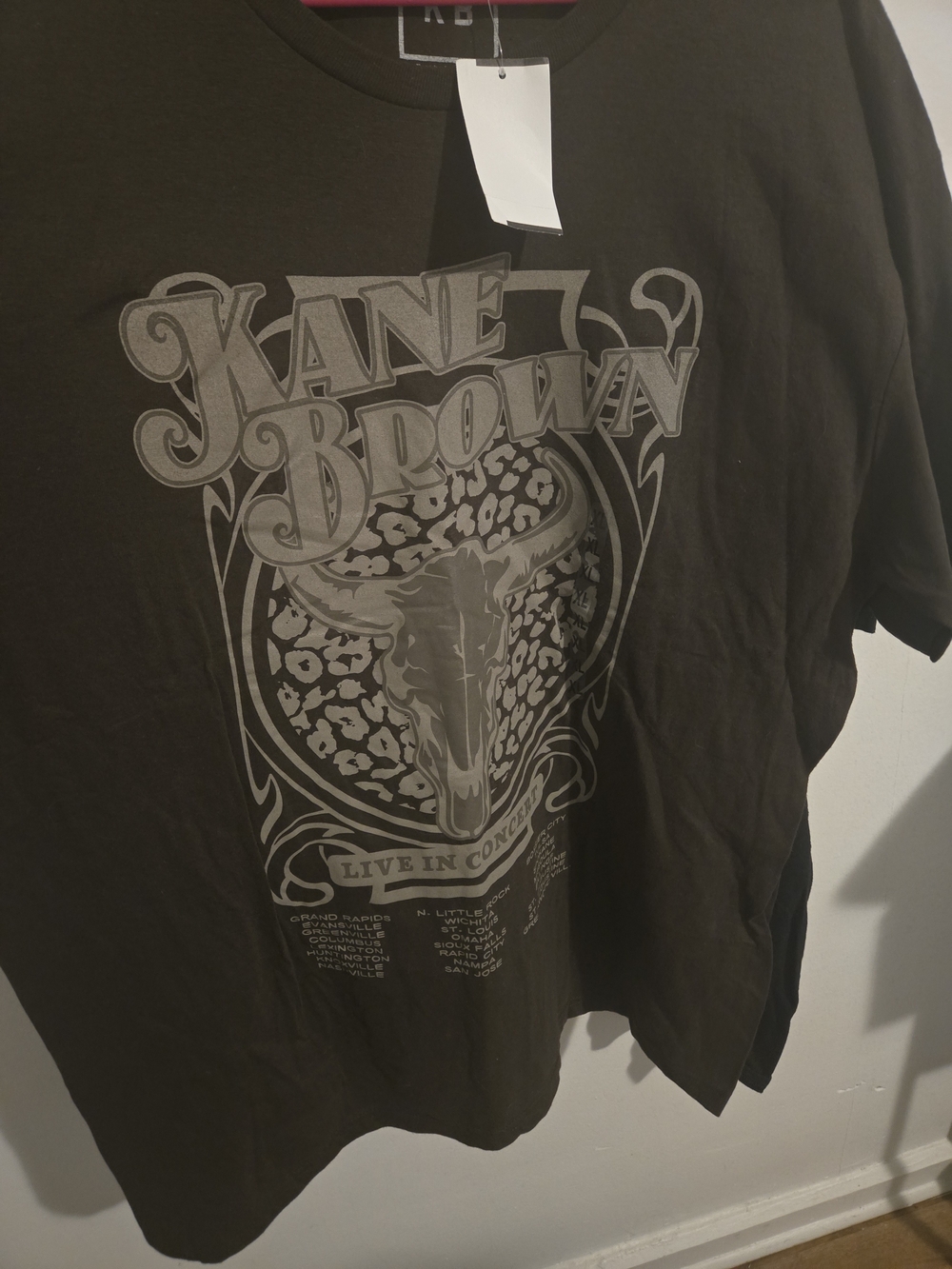 Kane Brown Graphic Tee in Dark Olive